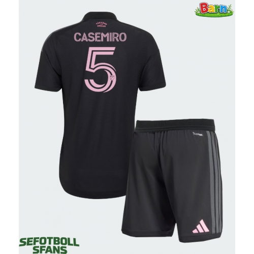 Inter Miami Casemiro #5 Bortaställ Barn 2026-27 Kortärmad (+ Korta byxor)